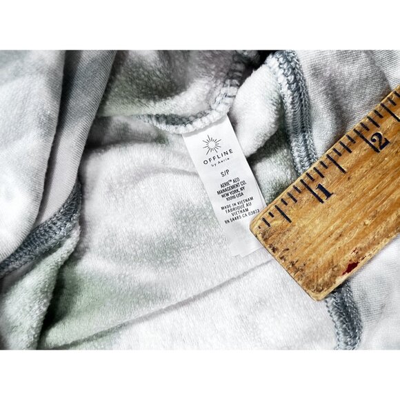 Women's Offline Aerie Green White Tie Dye Oversized Hoodie Sweatshirt Size S - Picture 7 of 10